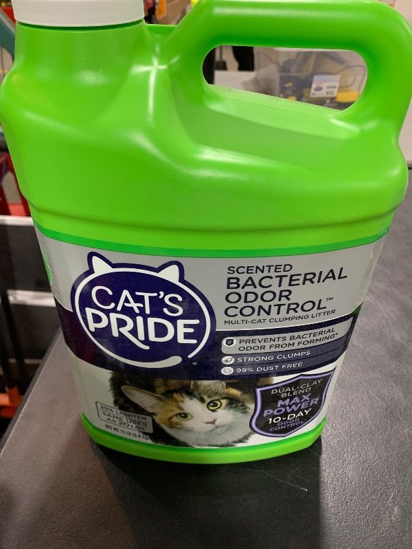 Photo 2 of Cat's Pride Max Power: Bacterial Odor Control - Up to 10 Days of Powerful Odor Control - Strong Clumping - 99% Dust Free - Multi-Cat Litter, Fresh Scented, 15 Pounds