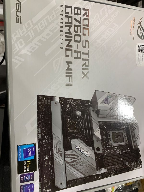 Photo 2 of ASUS ROG Strix B760-A Gaming WiFi ATX Motherboard - Intel B760, DDR5, PCIe 5.0, WiFi 6E, Aura Sync RGB