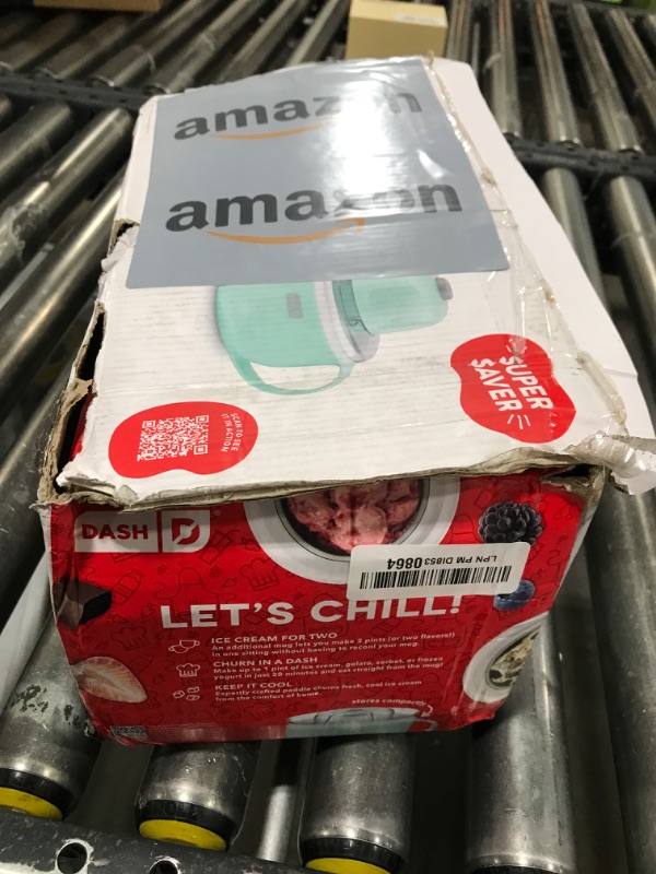 Photo 1 of **SOLD FOR PARTS**
DASH My Mug Ice Cream Maker Machine (Aqua): Multi-Purpose Soft Serve Ice Cream Machine with (2) Bowls for Homemade Gelato, Sorbet, Frozen Yogurt, Built-In Ingredient Chute, Easy to Clean and Store