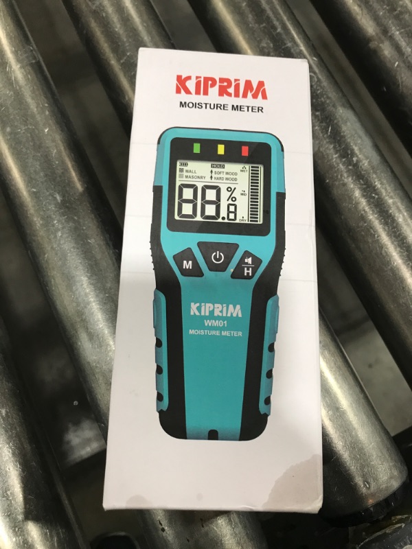 Photo 1 of Kiprim Pinless Moisture Meter Home Moisture Level Tester Damp Meter for Floor,Wood, Walls, Concrete – Accurate Non-Destructive Testing Moisture Meter WM01