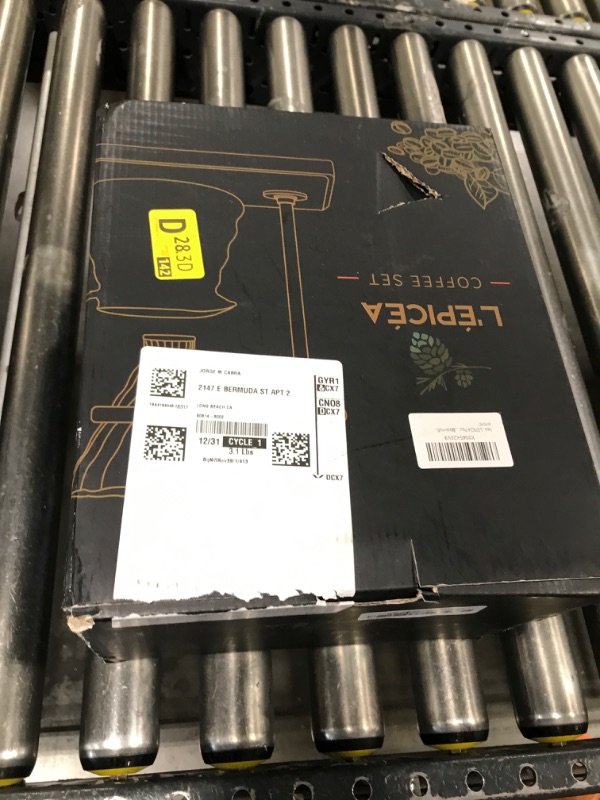 Photo 1 of L'ÉPICÉA Pour Over Coffee Maker Set, Pour Over Coffee Maker with Stand, Adjustable Stainless Steel Stand, Wooden Base, Paper Filters, Cone Glass Carafe, Pour Over Coffee Dripper (Black)