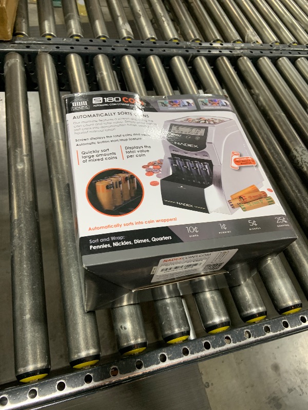 Photo 1 of Nadex S180 Digital Coin Counter, Sorter,and Wrapper - Automatically Sorts and Counts Coin Batches, Stops on Full Coin Rolls