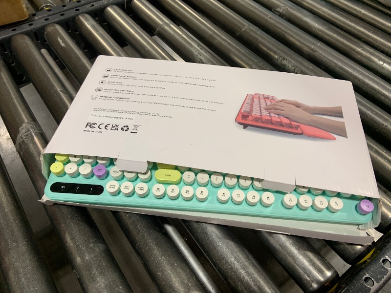 Photo 1 of Wireless Keyboard and Mouse Combo - Detachable Wrist Rest, Round Keycaps, Full-Size Typewriter Keyboard with Tilt Legs, Sleep Mode, Cute 2.4GHz Cordless Set for Mac/Windows/PC/Laptop (Dreamy Green)