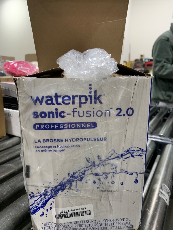 Photo 1 of Waterpik Sonic-Fusion 2.0 Professional Flossing Toothbrush, Electric Toothbrush and Water Flosser Combo In One, White SF-04, Packaging May Vary