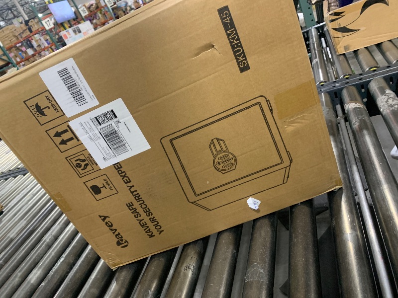 Photo 1 of Kavey 2.0 Cub Safe Box, Home Safe with Digital Keypad and Dual Alarm System, Money Safe With Mute Function and LED Light, Safe with Removable Shelf, Safe for Money