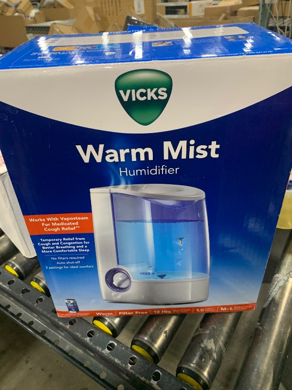 Photo 1 of Vicks Warm Mist Humidifier Small to Large Room Vaporizer for Baby
