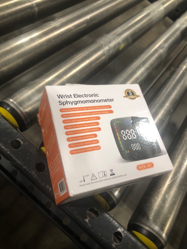 Photo 1 of Wrist Blood Pressure Monitor with LED Touch Screen -Adjustable Wrist Blood Pressure Cuff from 5.1 inches to 9.3 inches,Rechargeable Wrist BP Monitor with 99x2 Reading Memory and Carrying Case(Orange)