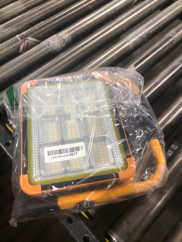 Photo 1 of OUSIDE LED Rechargeable Work Light, Portable 100W Construction Light with 10500mAh Battery, Type-C and Solar Charging, 4 Lighting Modes - Ideal for Repairs, Construction Sites, Emergencies