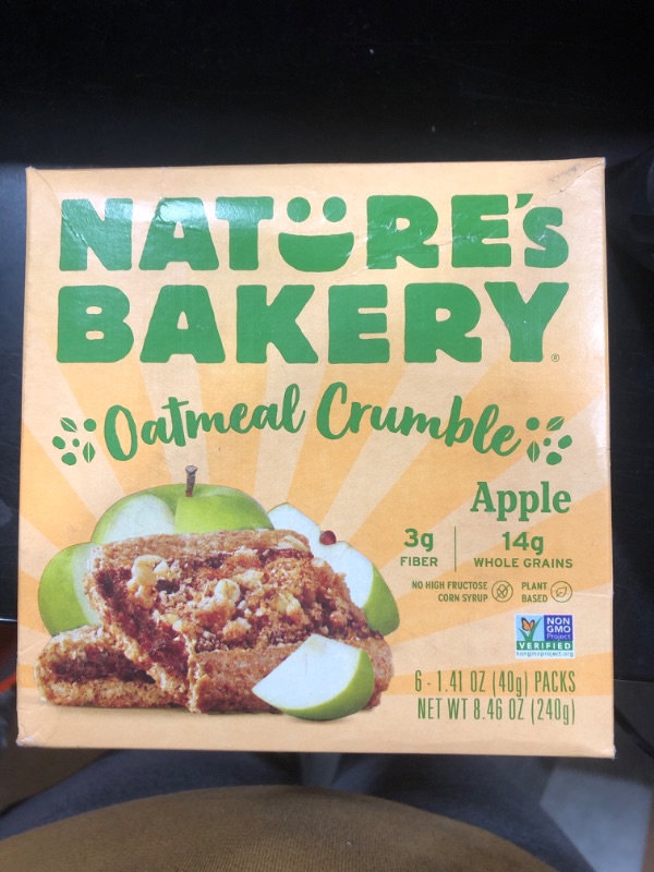 Photo 1 of Nature's Bakery Oatmeal Crumble Apple Bars, 1.41 Oz, 6 Ct EXPIRE: 12/23/24