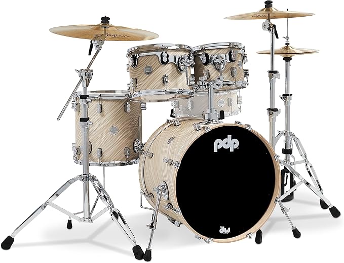 Photo 1 of Pacific Drums & Percussion PDP Concept Maple 4-Piece Fusion, Twisted Ivory Drum Set Shell Pack