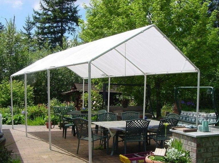 Photo 1 of Tuff Bros 10x10 ft Heavy Duty White Tarp Gazebo