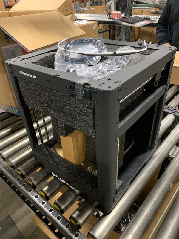 Photo 1 of FLASHFORGE Adventurer 5M 3D Printer with Fully Auto Leveling, Max 600mm/s High Speed Printing, 280°C Direct Extruder with 3S Detachable Nozzle, Core XY All Metal Structure, Print Size 220x220x220mm