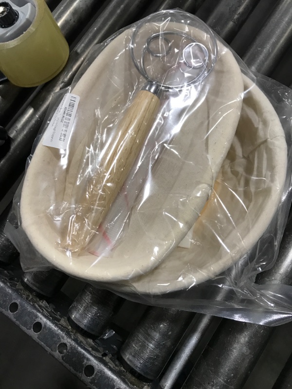 Photo 1 of Banneton Bread Proofing Basket, Banneton Basket Set of 2, Banneton Basket 10 Inch Round Proofing Baskets Sourdough Starter Kit for Making Baking Fermentation
