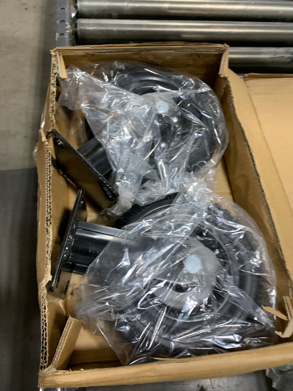 Photo 1 of Lygoeege Fixed Heavy Duty Caster Wheel, 8 Inch*2,1000lb Capacity, Black Rim, Solid Rubber