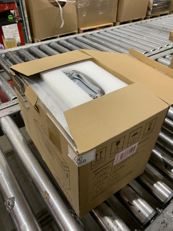 Photo 1 of Glosen Lockable First Aid Box Security Lock Medicine Storage Box with Portable Handle (Medium)