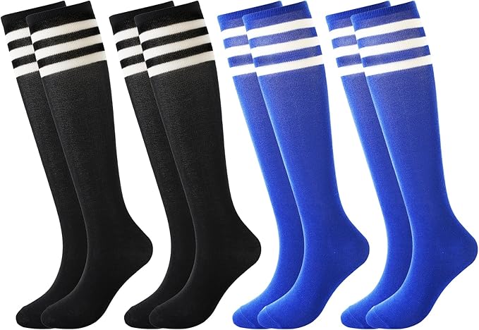 Photo 1 of BONANGEL Kids Youth Soccer Socks,Boys Girls Knee High Athletic Sports Football Baseball Socks 6-12 Years
