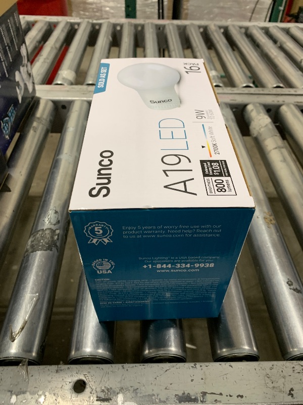 Photo 1 of Sunco GU24 LED Light Bulbs 2 Prong A19, CRI91 2700K White, 9W = 60W CFL, Twist & Lock GU24 Pin Base with Two Prongs Instant On UL - 16 Pack
