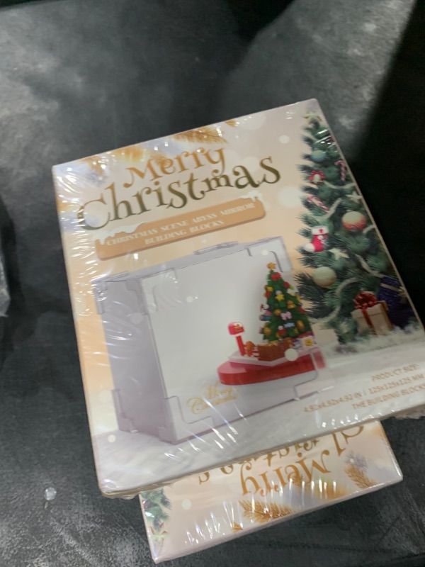 Photo 1 of Wowok Christmas Tree Building Blocks Set, LED Infinity Mirror Cube, DIY Night Light Building Toy, Christmas Home Decoration Table Lamp Lovely Xmas Gift for Kids Adults Holiday Family Friends