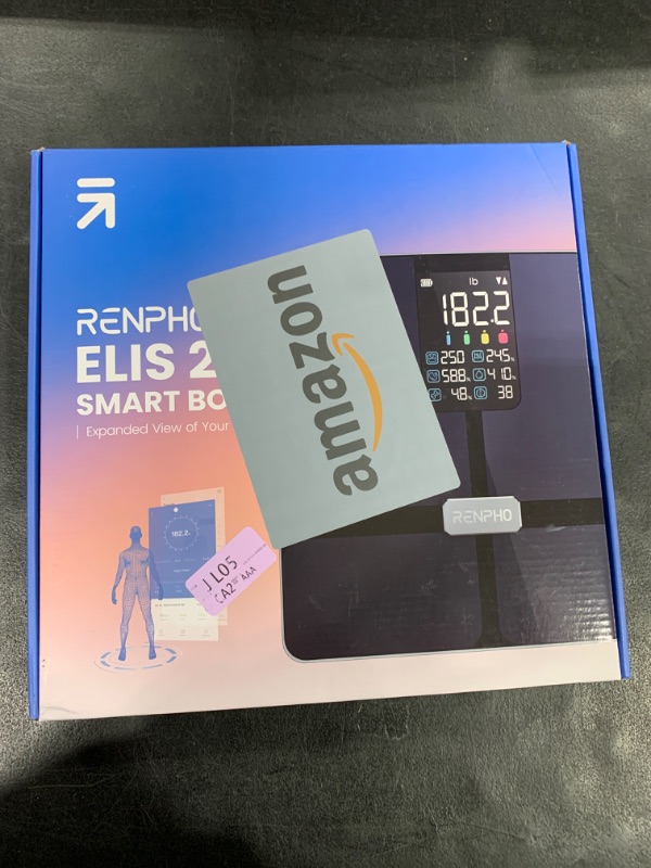 Photo 2 of RENPHO Smart Scale with BMI, Body Fat, Muscle Mass, Bluetooth Scale for Body Weight, FSA HSA Store Eligible, 13 Metrics with Large VA Display, Support App Connection, Black, Elis 2X