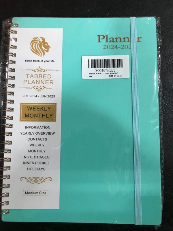 Photo 1 of 2024-2025 Planner -Weekly and Monthly Planner Spiral Bound, Academic Weekly & Monthly Planner July 2024- June 2025, (6.1”x8.5”),Planner 2024 with Tabs, Flexible Hard Cover (Azure Blue)