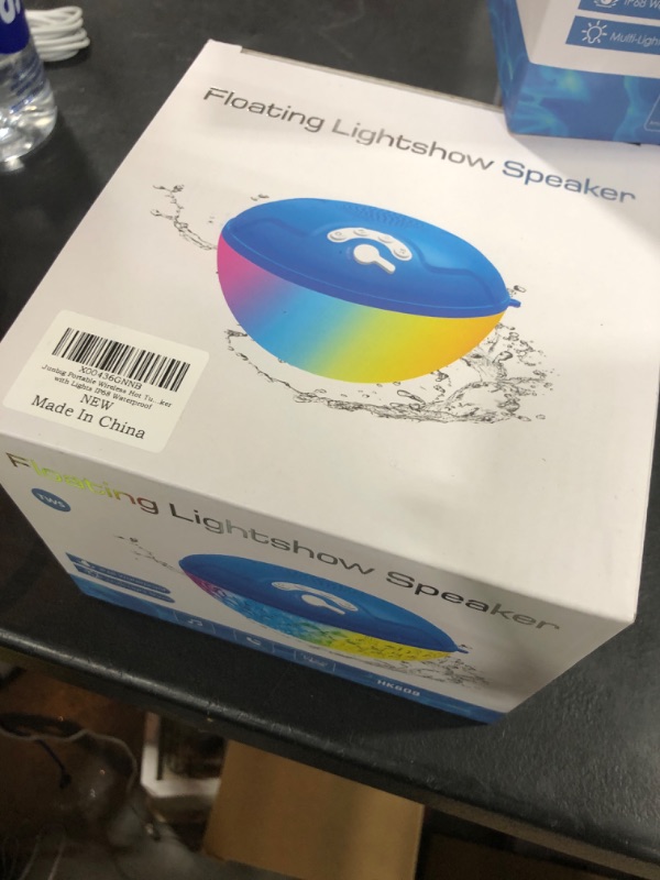 Photo 1 of Pool Speakers Bluetooth Waterproof Floating Speaker with Colorful LED Lights, Portable Wireless Bluetooth Shower Speaker, Built-in Mic Outdoor Bluetooth Speakers for Hot Tub, 10W Stereo Loud Sound.