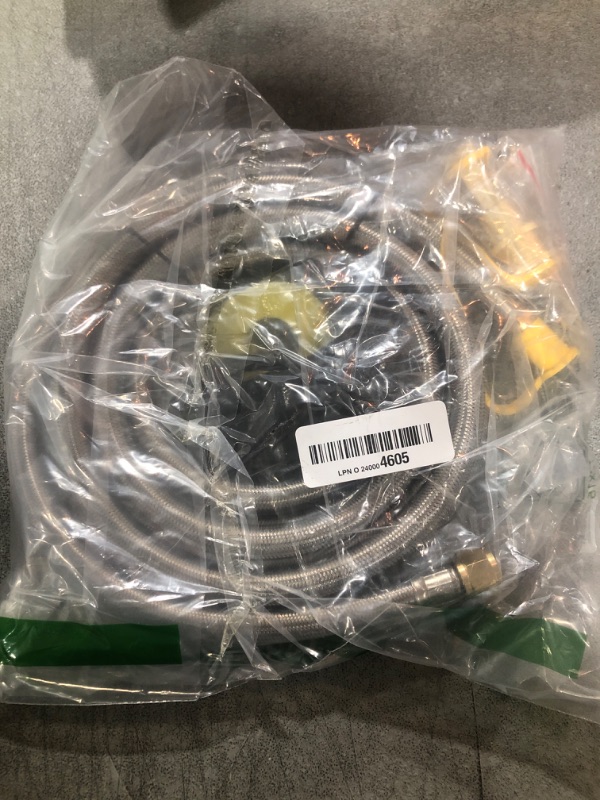 Photo 1 of NQN 12FT Propane Quick Connect Hose for RV to Gas Grill, RV Quick Connect Propane Hose with 1/4" Safety Shutoff Valve, Quick Disconnect Propane Hose with Elbow Adapter for Blackstone 17"/22" Griddle