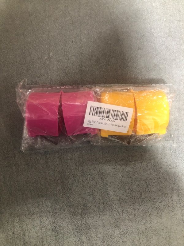 Photo 1 of Egg Shell Opener, Egg Shell Opener for Hard Boiled Eggs, Egg Cracker Tool, Hard Boiled Egg Peeler, Egg Cracker Tool for Eggs Kitchen Gadgets Egg Cracking Tool (2 PCS-Yellow+Pink)