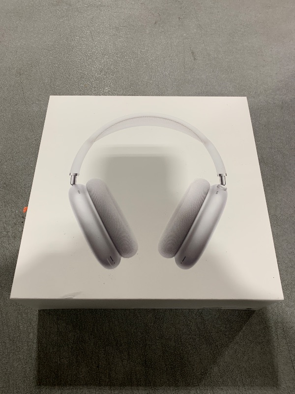 Photo 2 of Apple AirPods Max Wireless Over-Ear Headphones, Active Noise Cancelling, Transparency Mode, Personalized Spatial Audio, Dolby Atmos, Bluetooth Headphones for iPhone – Silver