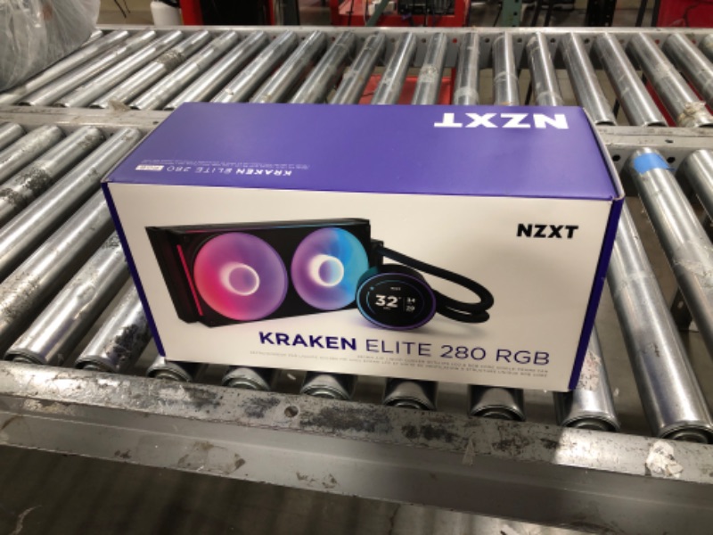 Photo 1 of NZXT Kraken Elite 280 RGB 2024 - AIO CPU Liquid Cooler - 280mm Radiator - F280 RGB Core Fan - Customizable 2.72" IPS LCD - NZXT Turbine Pump - AMD® AM5, AM4 - Intel® LGA 1851/1700, 1200/115X - Black