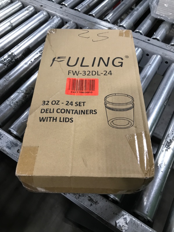 Photo 1 of 32oz Plastic Deli Containers, 24 Sets - Leakproof, Stackable, BPA Free, Microwavable, Freezer Safe