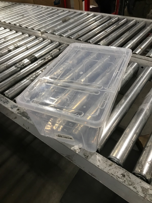 Photo 1 of VCEPJH Large Reptile Breeding Box Plastic Feeding Box Transparent Transport Container Portable Snake Enclosure Scorpion Lizard Gecko Insect Tarantula Frog Tortoise Spider Habitat Cage (White)