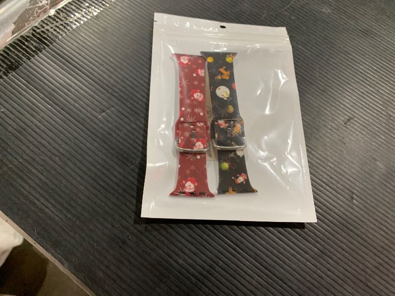 Photo 1 of 2 Packs Strap for Apple Watch Band 40mm 41mm 38mm 46mm 44mm 45mm 42mm 49mm, Soft Silicone Bracelet Compatible with iWatch Band Series Ultra 10/9/8/7/6/SE/5/4/3/2/1 Women Men Gift
