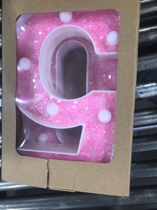 Photo 1 of Pooqla Marquee Numbers Lights, Light up Numbers Battery Powered, Glitter Lighted Numbers for Birthday Party, Shiny LED Numbers for Party for 50th Birthday Anniversary Decoration, Pink Number 50