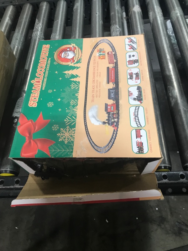 Photo 1 of OleFun Train Set, Electric Train with Water Steam, Sounds & Lights, Model Christmas Train Set for Under The Tree, Railway Kit Gifts for 3, 4, 5, 6, 7, 8+ Year Old Boys & Girls