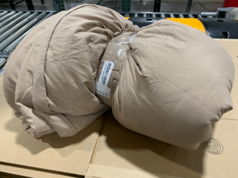 Photo 1 of ROSGONIA Twin/Twin XL Comforter Set for Girls Boys Taupe Brown, 1 Tan Comforter & 1 Pillowcase, All Season Kids Comforter Lightweight Dorm Bedding