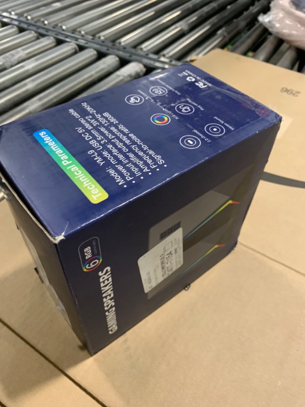 Photo 1 of LLEVTIC Computer Speakers, Desktop Speakers with 6 Colorful RGB Lights, Volume Control PC Speakers, USB Powered Gaming Speakers with 3.5mm Aux Cable for PC Monitor Laptop Tablet Phone