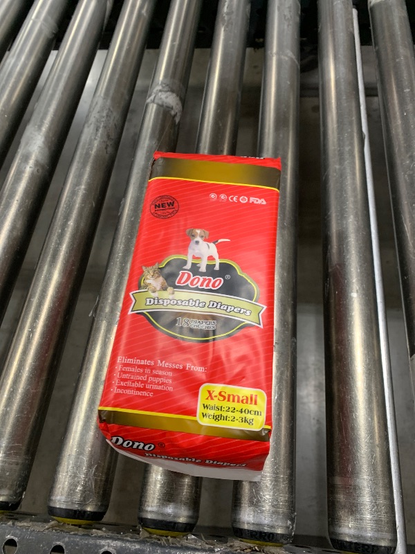 Photo 1 of Dono Disposable Pet Diapers Female Dogs Super Absorbent Soft Heating Pee Diapers Liners (X Small 18 count)