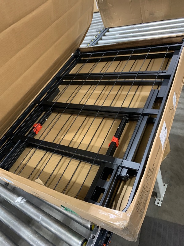 Photo 1 of Amazon Basics Bed Frame with Storage, Foldable Metal Platform, Sturdy Steel, No Box Spring Needed, 18 Inches High