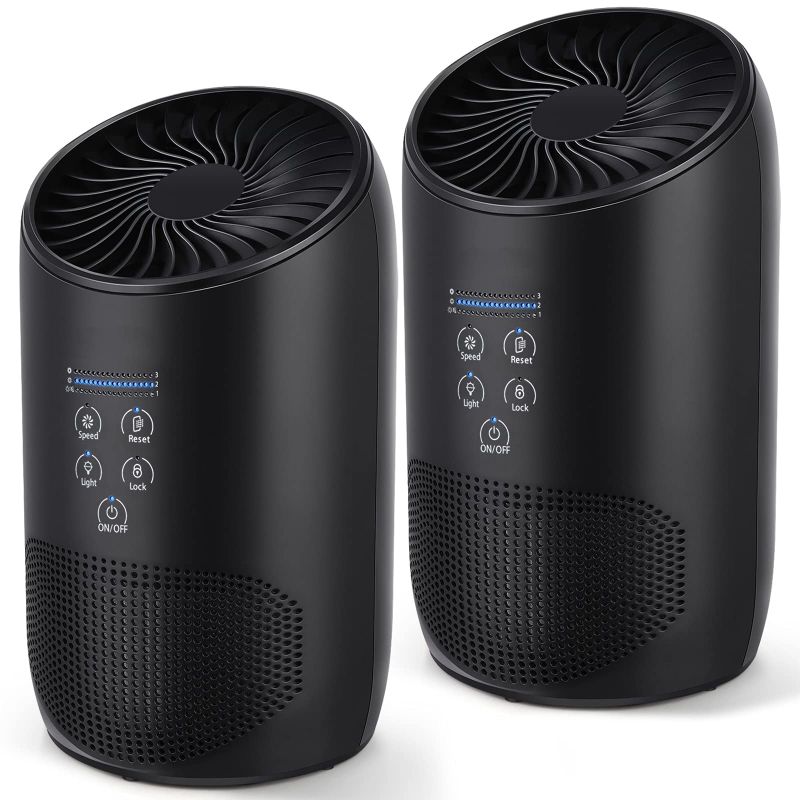 Photo 1 of HEPA Air Purifiers, 2 Pack Black
