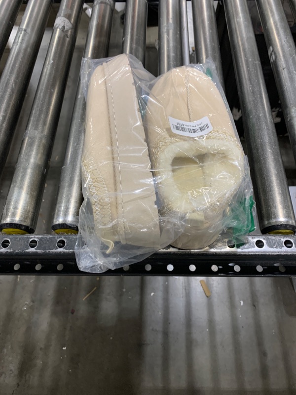 Photo 1 of GZFGUZ Women's Slippers Platform Short Ankle Boot,Fur Fleece Lined Platform Boots Anti-Slip Snow Platform Slippers (Beige, Adult, Women, 10, Numeric, US Footwear Size System, Medium)