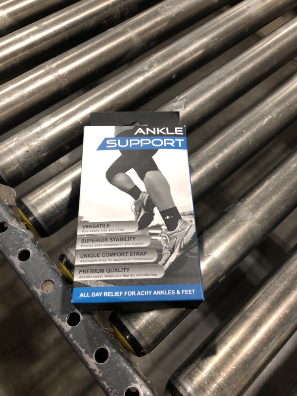 Photo 1 of ABIRAM Foot Sleeve (Pair) with Compression Wrap, Ankle Brace For Arch, Ankle Support, Football, Basketball, Volleyball, Running, For Sprained Foot, Tendonitis, Plantar Fasciitis