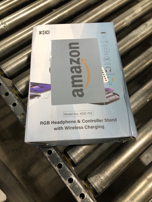 Photo 1 of KDD Headphone & Controller Stand with Wireless Charging - Rotatable Headset Stand with 9 Light Modes - Controller Holder with 2 USB and Type C Ports - for Gamers Desktop Accessories