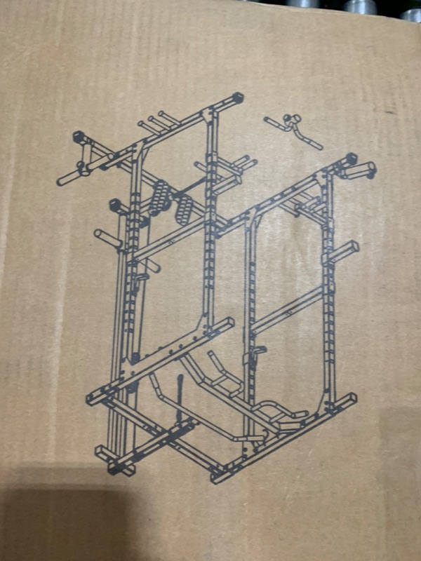 Photo 4 of ARMAC Power Cage,1500lbs Multi-Function Power Rack with Adjustable Cable Crossover System and More Training Attachment, Weight Cage for Home Gym--- box 2/3