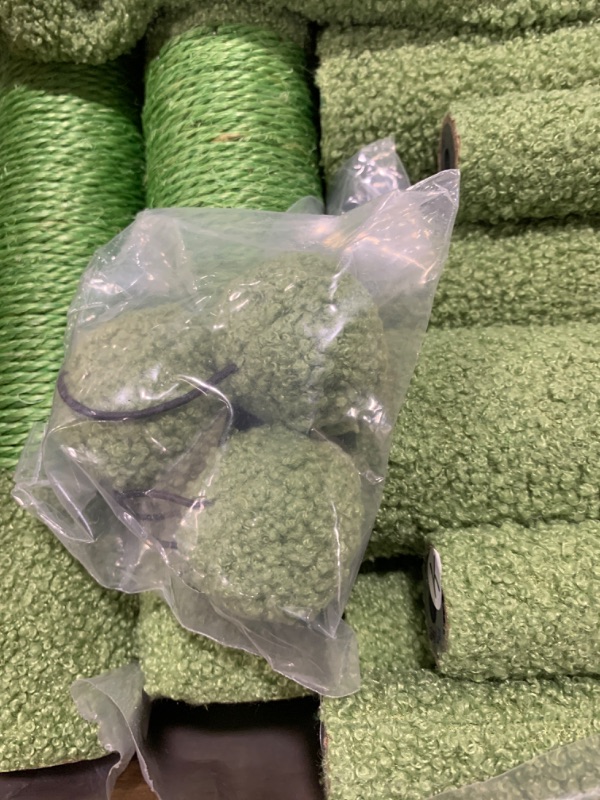 Photo 1 of PEQULTI Tall Cat Tree, Floor to Ceiling Cat Tree Tower Adjustable [90.5''-100.4''=230-252CM] with Cat Condo, Cat Hammock and Scratching Post, Cat Climbing Tree for Indoor Large Cats, Green