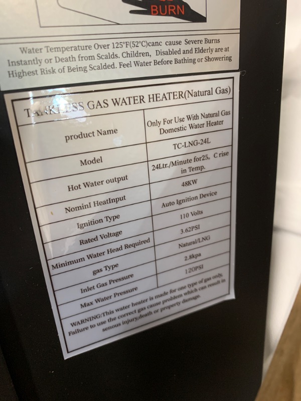 Photo 1 of Tankless Water Heater Natural Gas,6.3 GPM High Efficiency Indoor Constant Natural Gas Tankless Water Heater,Quickly On Demand Tankless Water Heater Gas,Multi-Protection