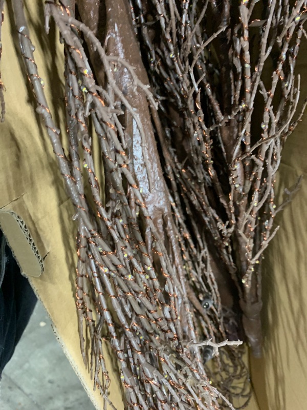 Photo 1 of LITBLOOM Pre Lit Brown Tree 6FT 690 Fairy Lights Plug in,Twig Tree with Lights for Indoor Outdoor Home Room Thanksgiving Christmas Decoration