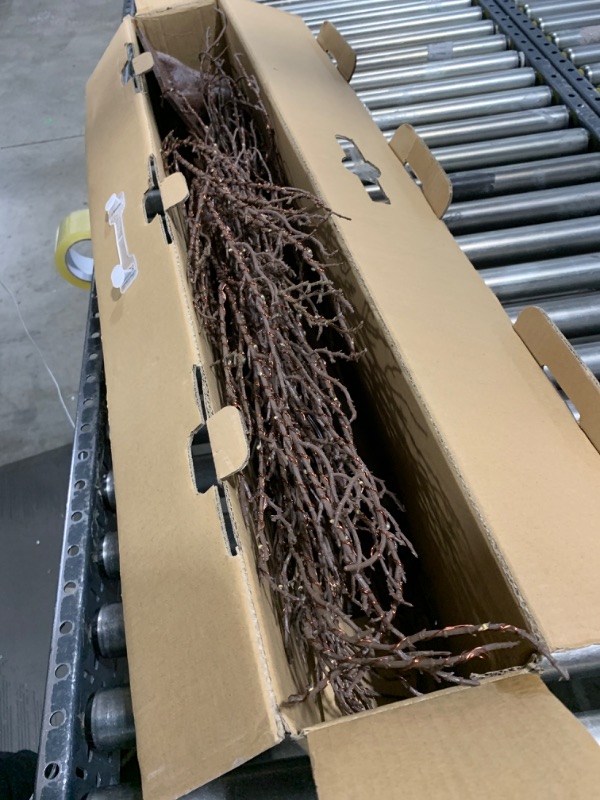 Photo 1 of LITBLOOM Pre Lit Brown Tree 6FT 690 Fairy Lights Plug in,Twig Tree with Lights for Indoor Outdoor Home Room Thanksgiving Christmas Decoration