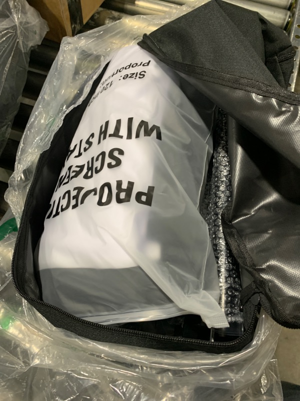 Photo 1 of Projector Screen and Stand, Towond 120 inch Portable Movie Screen Indoor Outdoor 16:9 4K HD Front Rear Projection Screen with Carry Bag Wrinkle-Free and Foldable Design for Home Theater