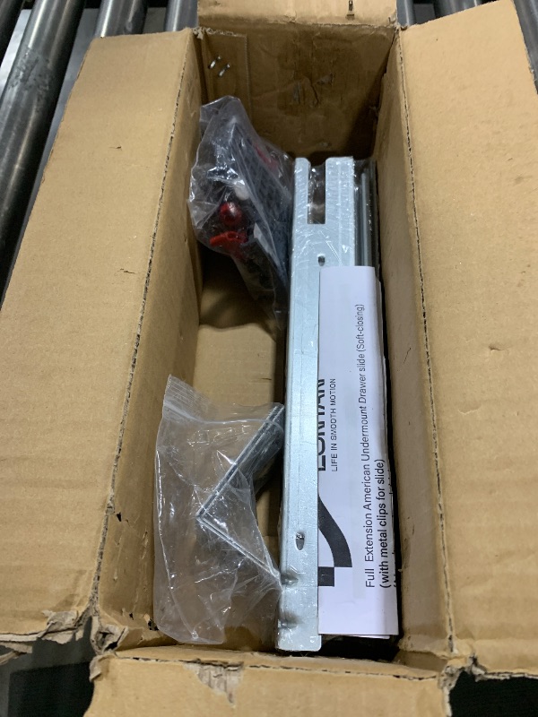 Photo 1 of LONTAN 1 Pair 12 Inch Undermount Drawer Slides Soft Close Full Extension Drawer Slides 100 LB Capacity