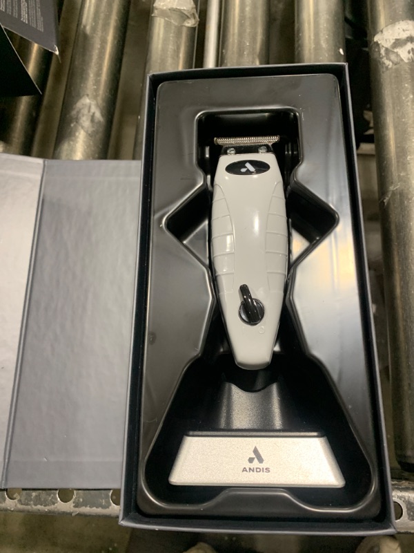 Photo 1 of Andis 74055 Professional Corded/Cordless Hair & Beard Trimmer, Zero Gapped, Close Cutting Carbon Steel T-Outliner Blade, Grey